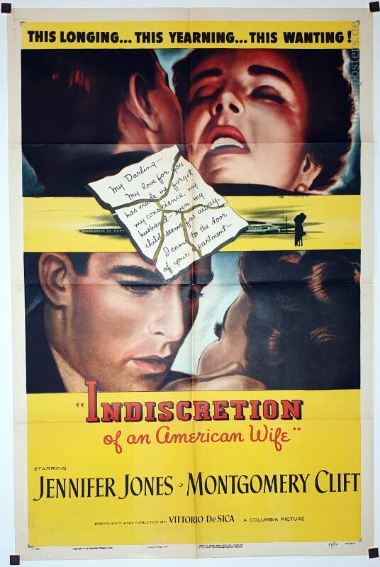 Indiscretion of an American Wife / One Sheet / USA