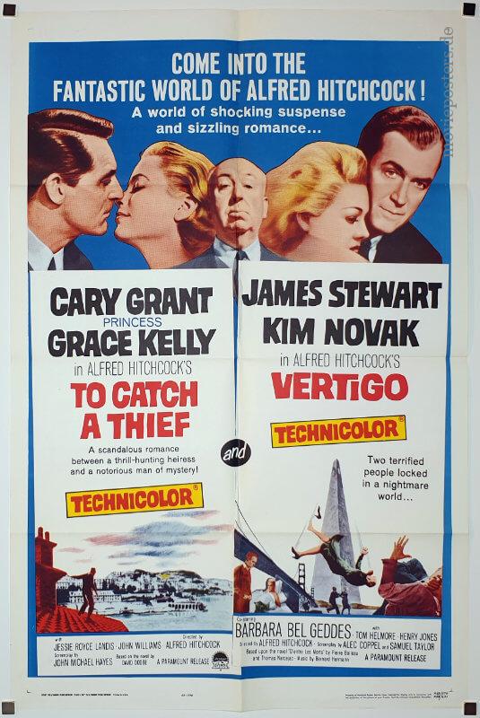 Vertigo / To Catch A Thief 1-Sheet USA-R-63